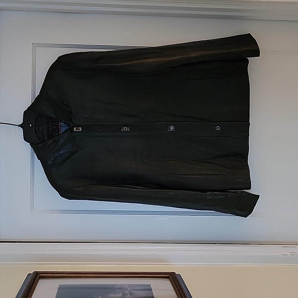 Anne Klein Size Medium Black Leather Jacket